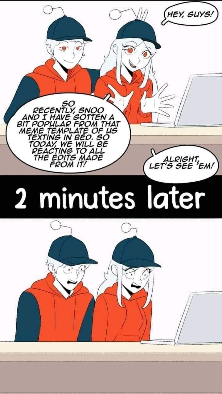 couple texting in bed meme template