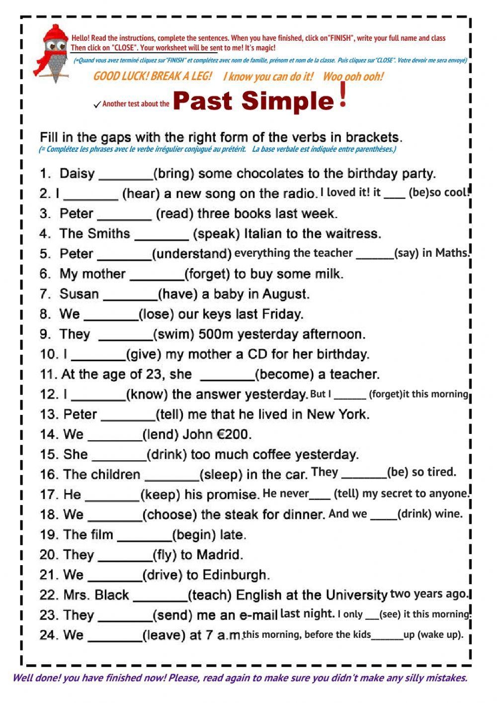 irregular verbs activity sheets irregular verbs activity sheets