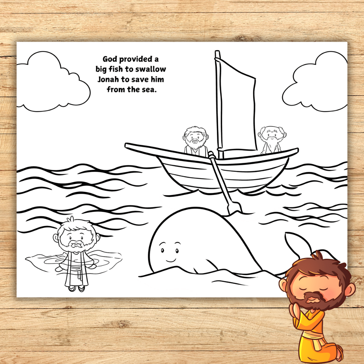 Jonah And The Big Fish Coloring Page Free Printable Simply Full Of Delight Jonah And The Big Fish Coloring Page Free Printable Simply Full Of Delight