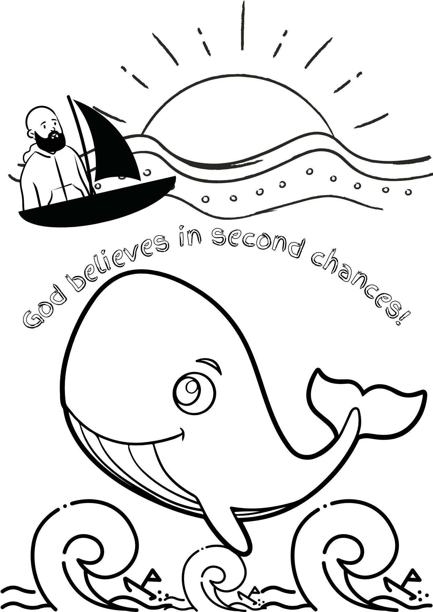 Jonah And The Whale Coloring Pages Etsy Jonah And The Whale Coloring Pages Etsy