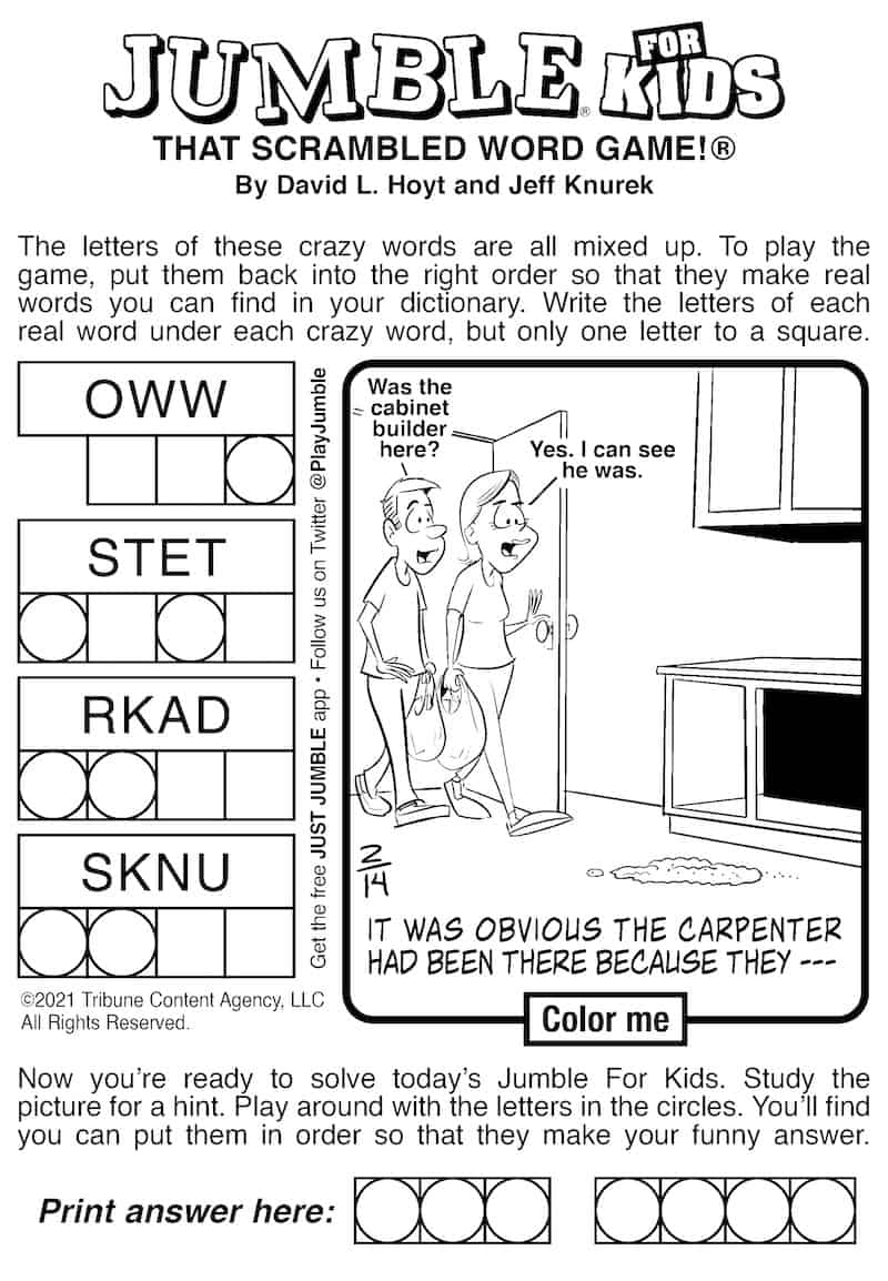 printable jumble puzzle for today