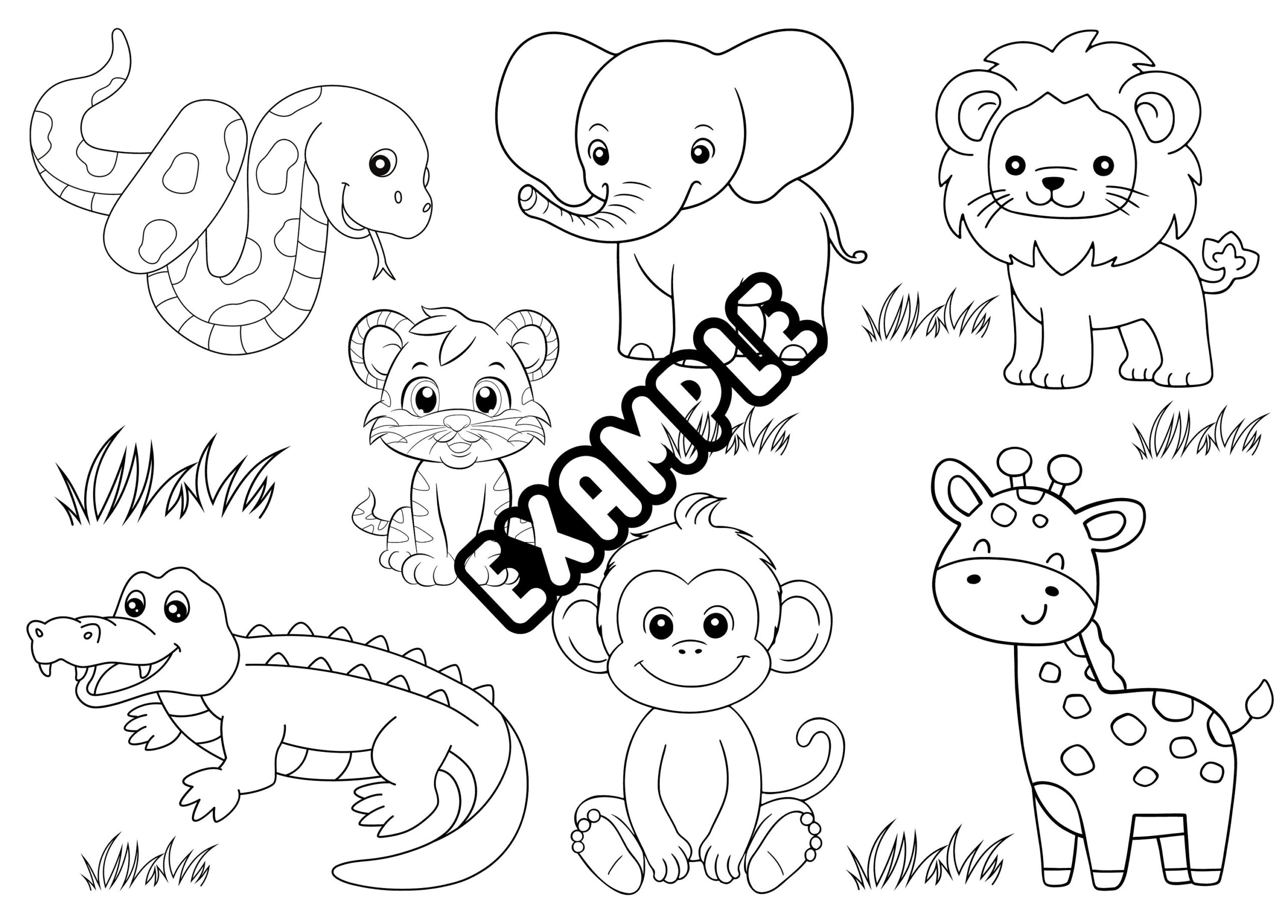 Coloring Pages Of Jungle Animals