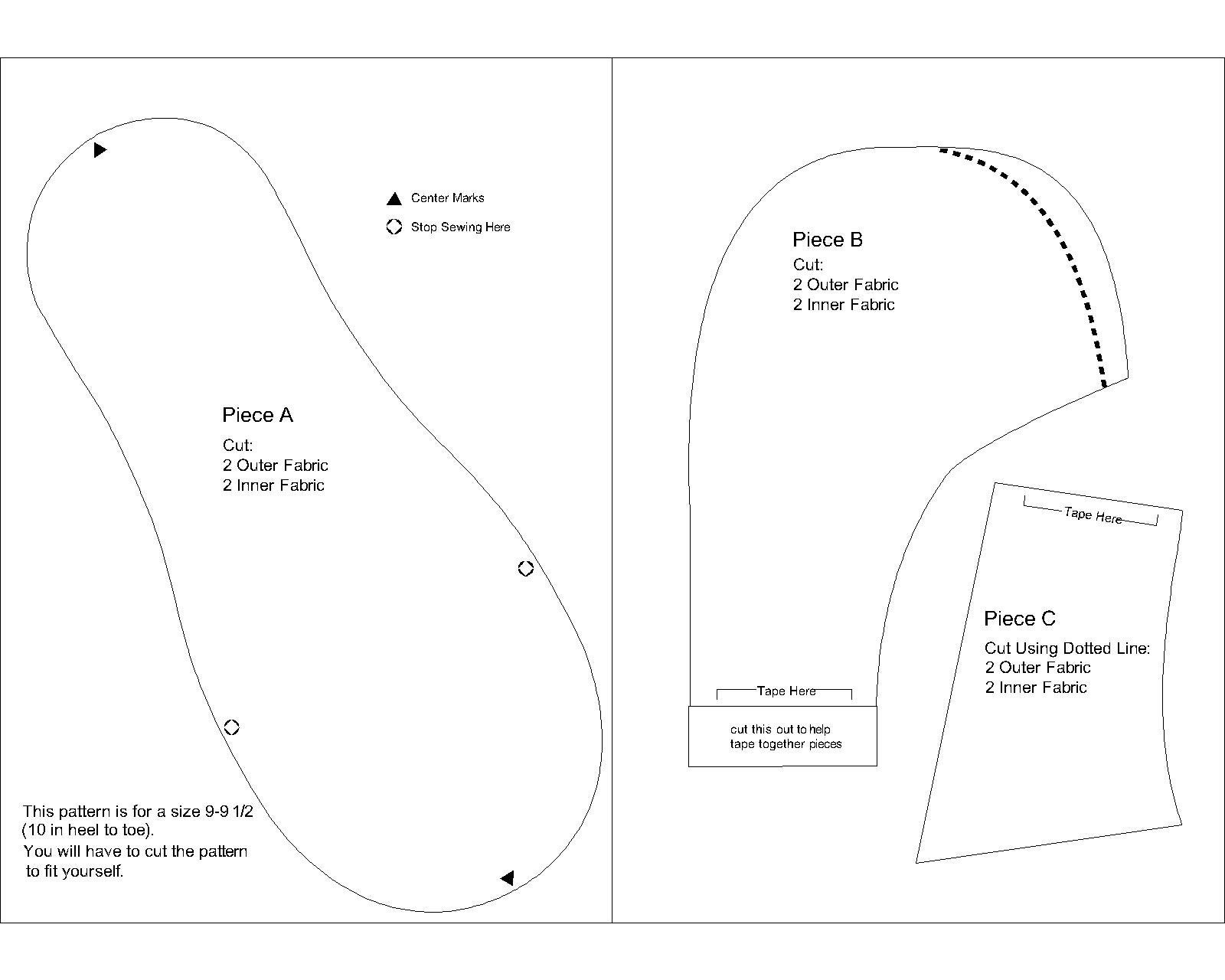 Kimono Slipper Sewing Pattern Fleece Room Shoes A4 PDF Etsy Kimono Slipper Sewing Pattern Fleece Room Shoes A4 PDF Etsy