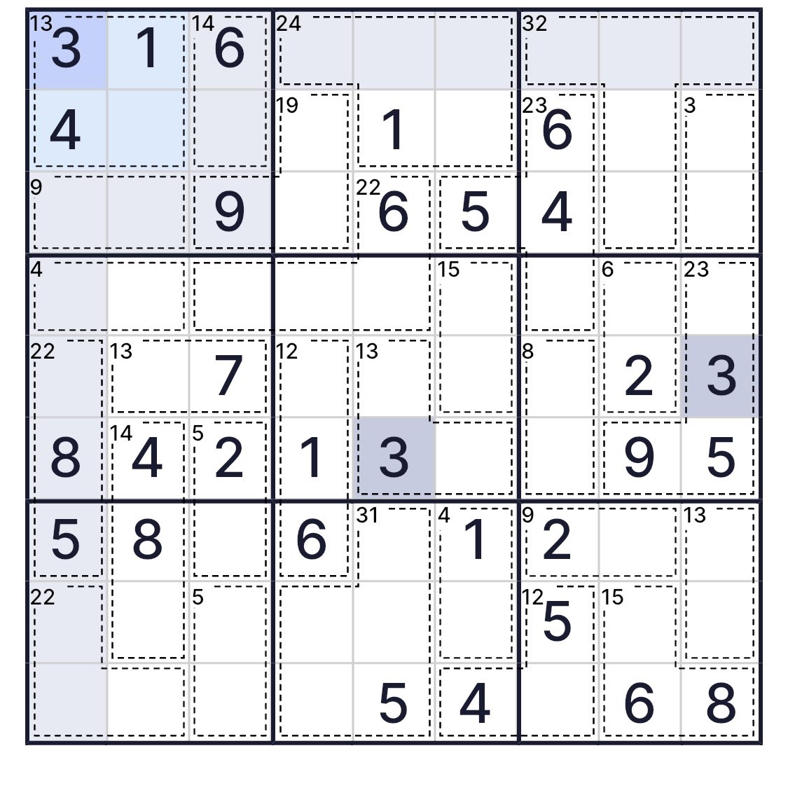 Large Print Easy Killer Sudoku 100 Sumdoku Puzzles Sudoku Worksheets Library