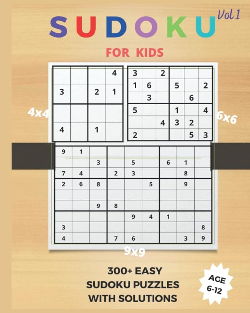 Large Print Interesting Easy Sudoku Puzzles For Kids Ages 6 12 Vol 1 By Owen Chris
