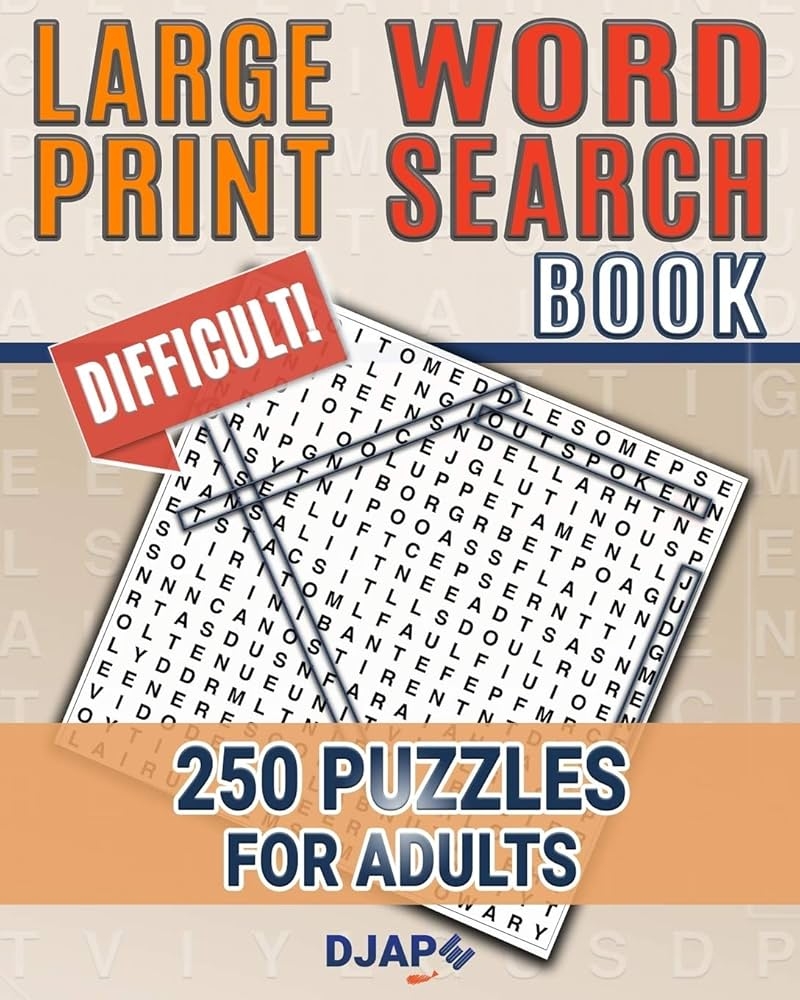 Large Print Word Search Book 250 Puzzles For Adults Word Search Books For Adults Djape 9781519410061 Amazon Books Large Print Word Search Book 250 Puzzles For Adults Word Search Books For Adults Djape 9781519410061 Amazon Books
