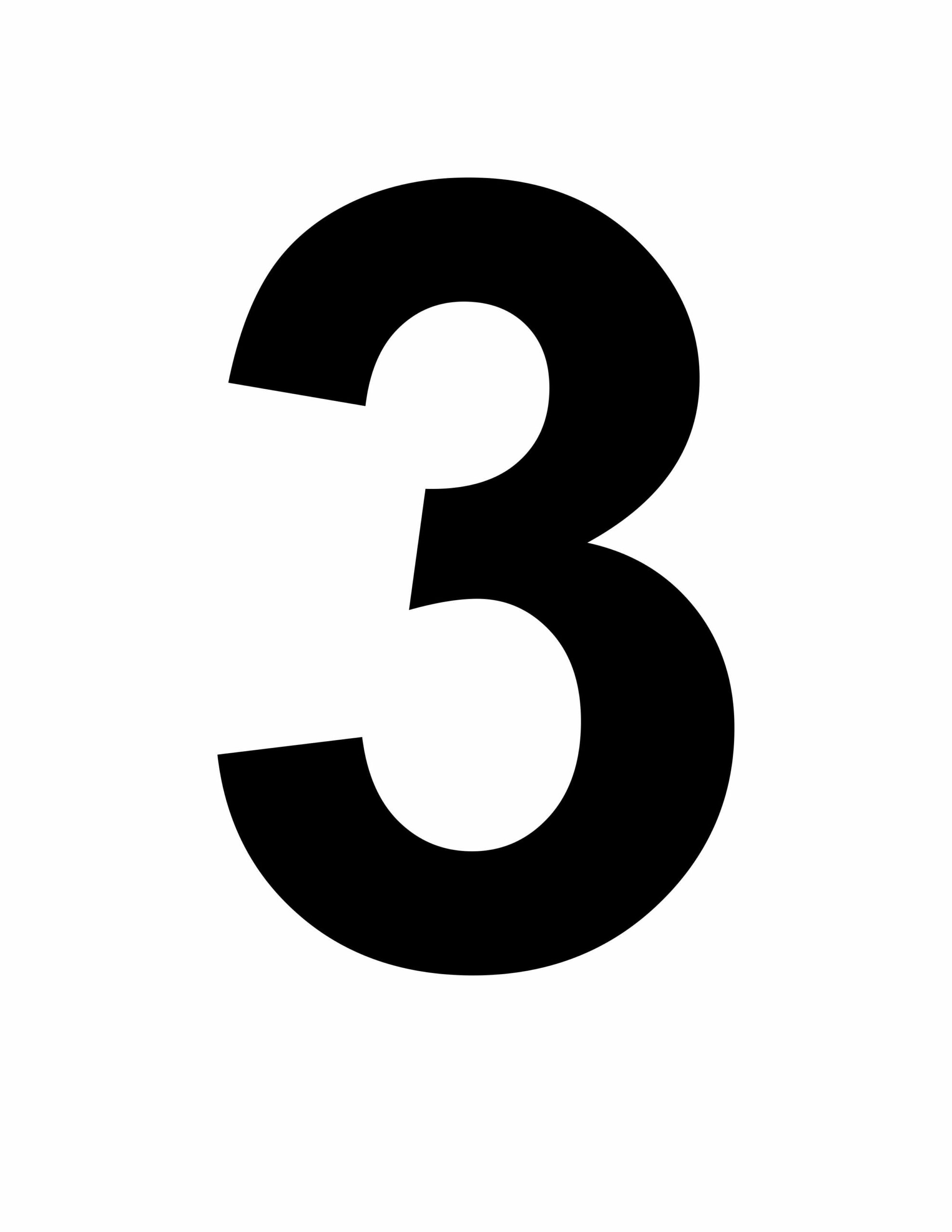 Printable Number 3