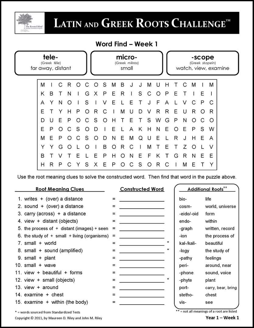 Latin And Greek Roots Challenge Vocabulary Through Root Words Worksheets Library Latin And Greek Roots Challenge Vocabulary Through Root Words Worksheets Library