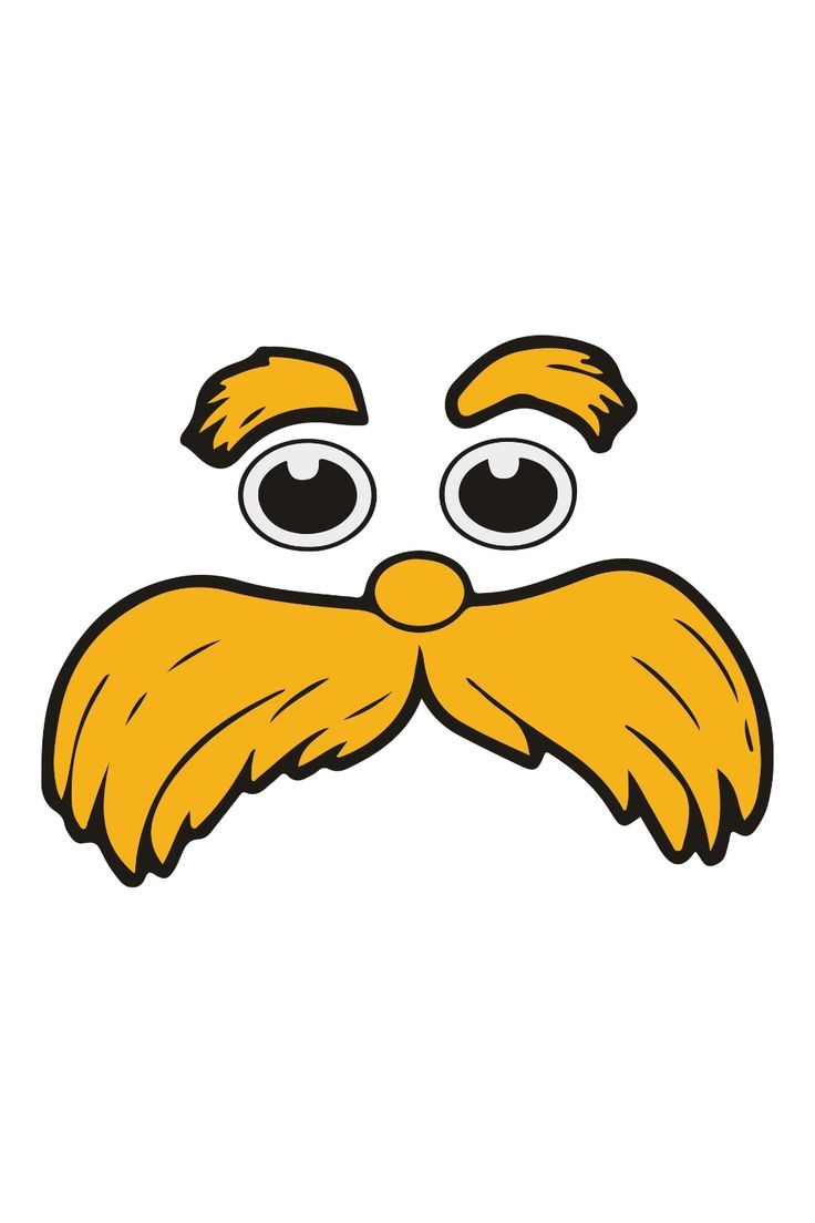 Lorax Face SVG Dr Seuss SVG