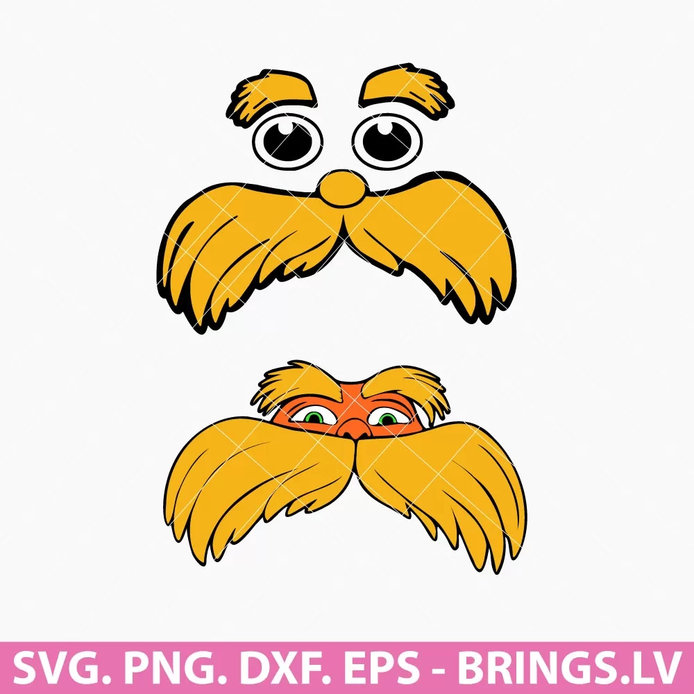 Lorax Face SVG The Lorax SVG Lorax Mustache SVG Dr Seuss