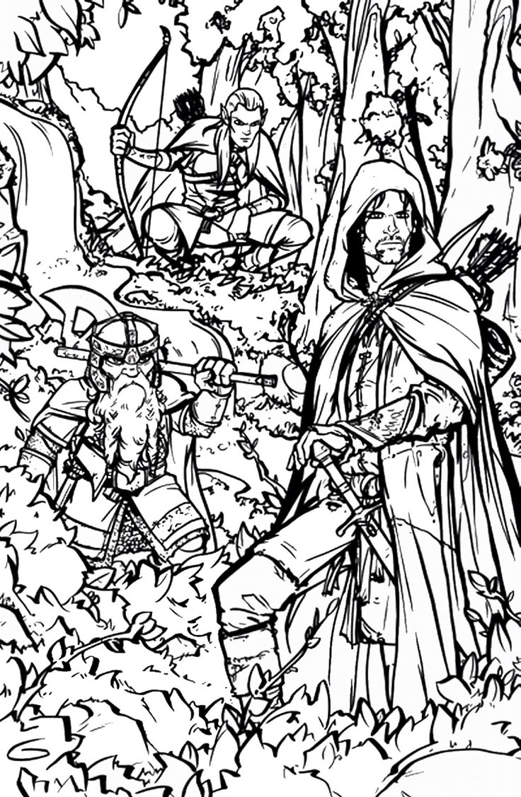 Lord Of The Rings Coloring Pages