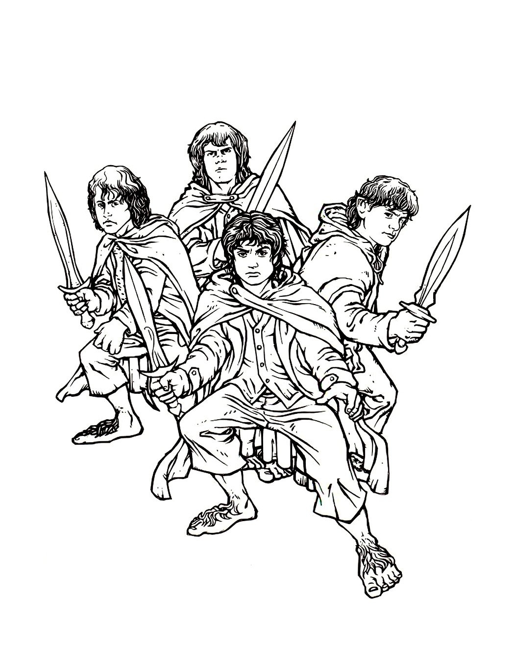 Lord Of The Rings Hobbits Lord Of The Ring Coloring Pages