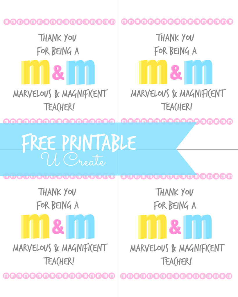M M Teacher Appreciation Printable U Create