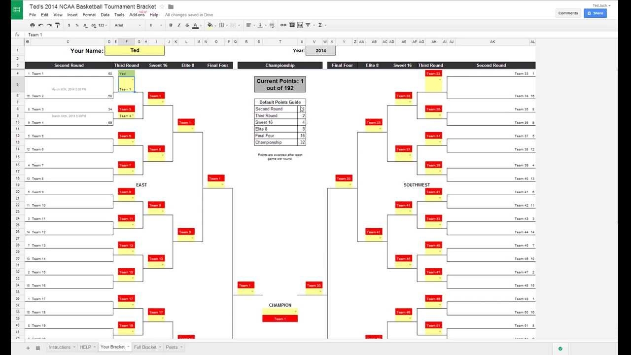 March Madness 2014 Google Sheets Part 1 Individual Bracket Walk through YouTube March Madness 2014 Google Sheets Part 1 Individual Bracket Walk through YouTube