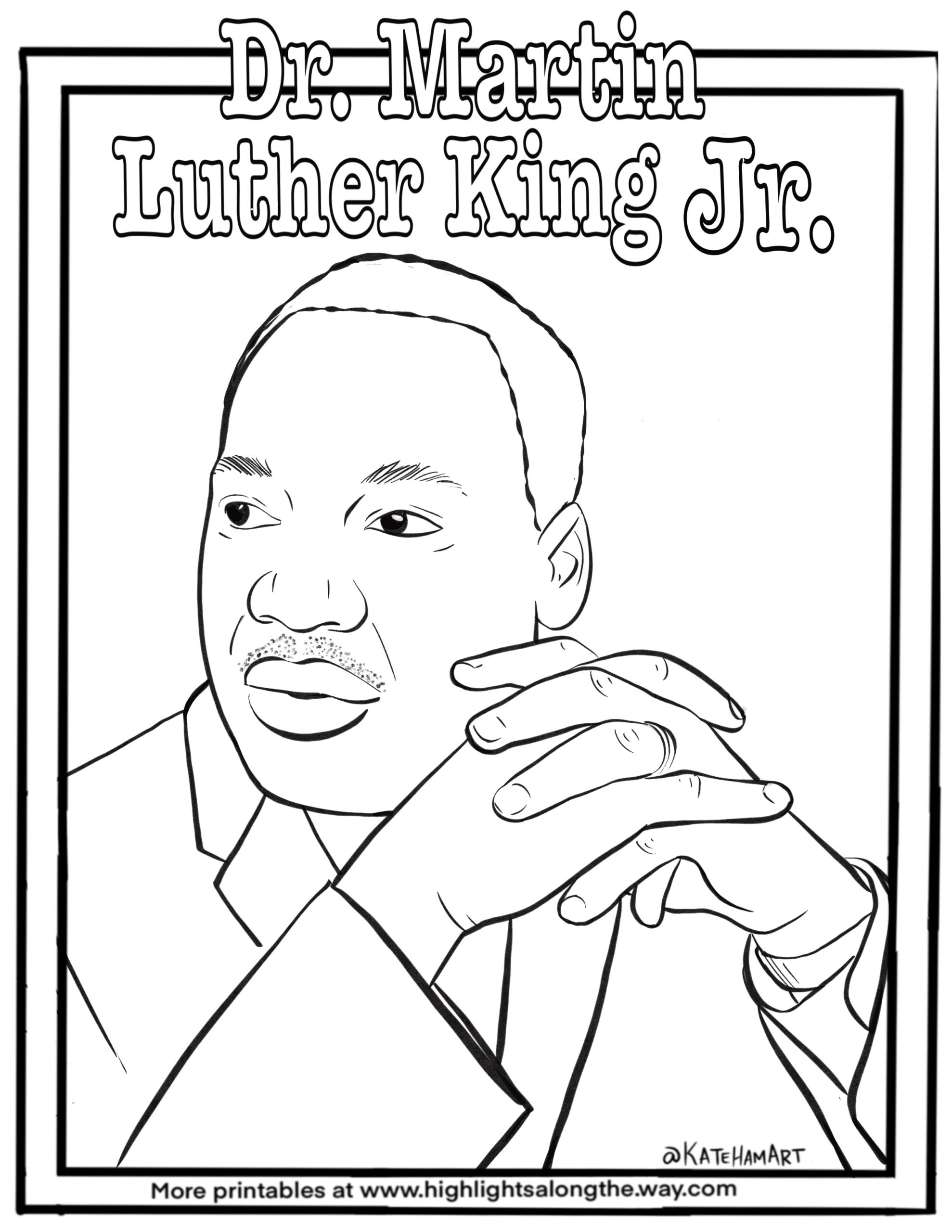 martin luther king coloring page