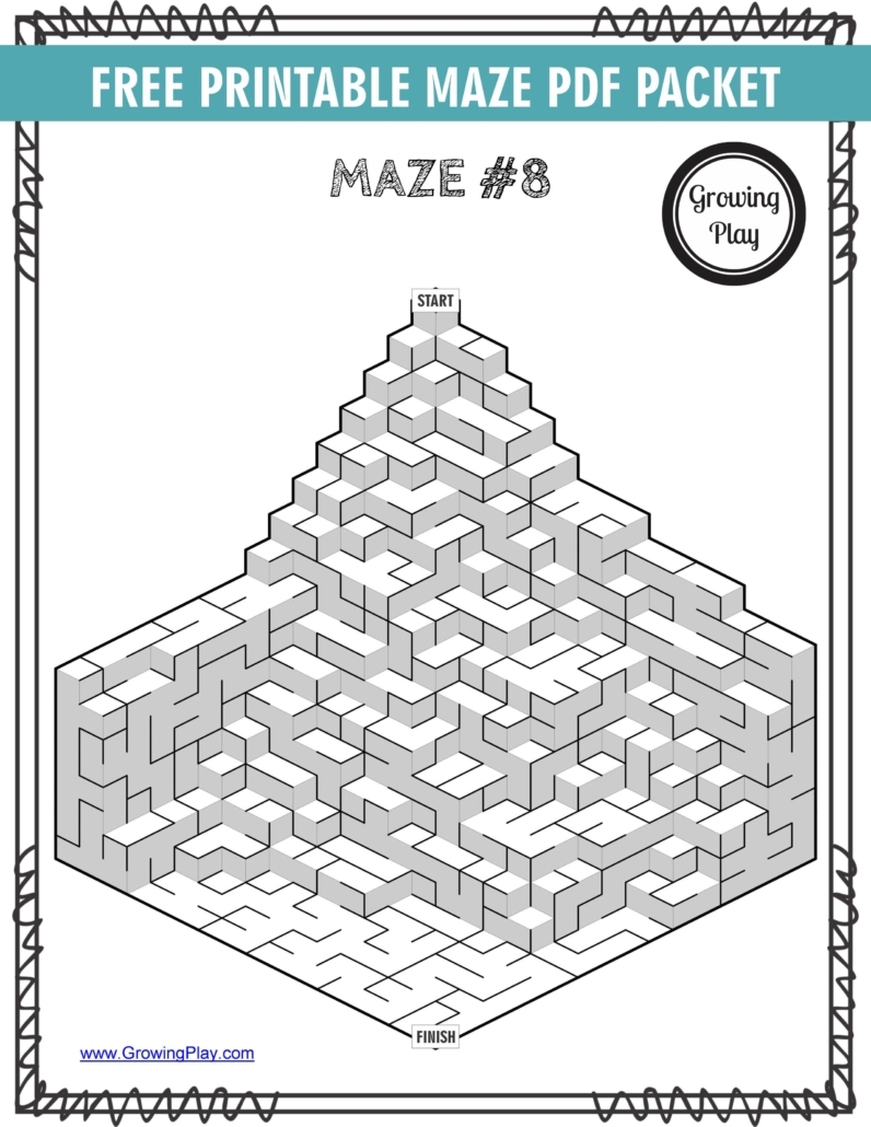 hard printable mazes