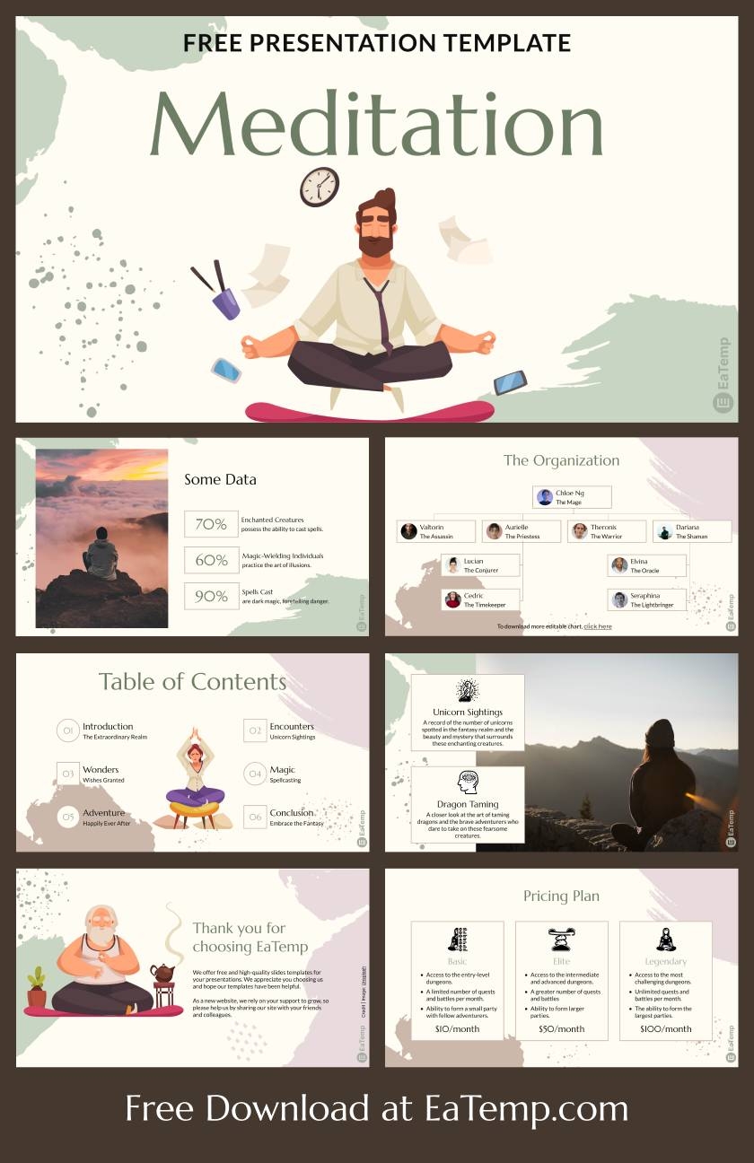 Meditation PowerPoint Presentation Template Google Slides Theme EaTemp Meditation PowerPoint Presentation Template Google Slides Theme EaTemp