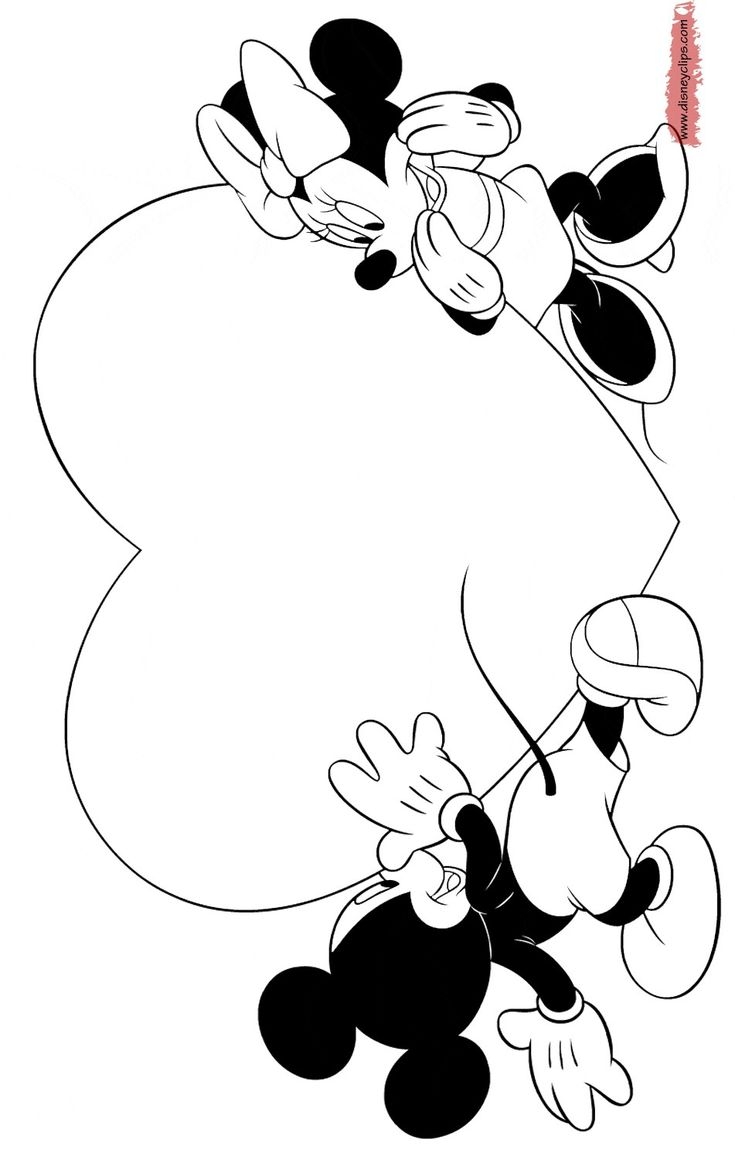 Mickey And Minnie Coloring Pages Mickey Mouse Valentine Coloring Pages Kids Coloring Disney Davemelillo