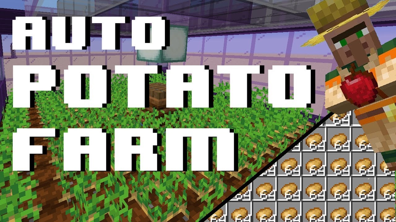Minecraft Automatic Potato Farm Tutorial 1 15 1 14 Villager Farm YouTube