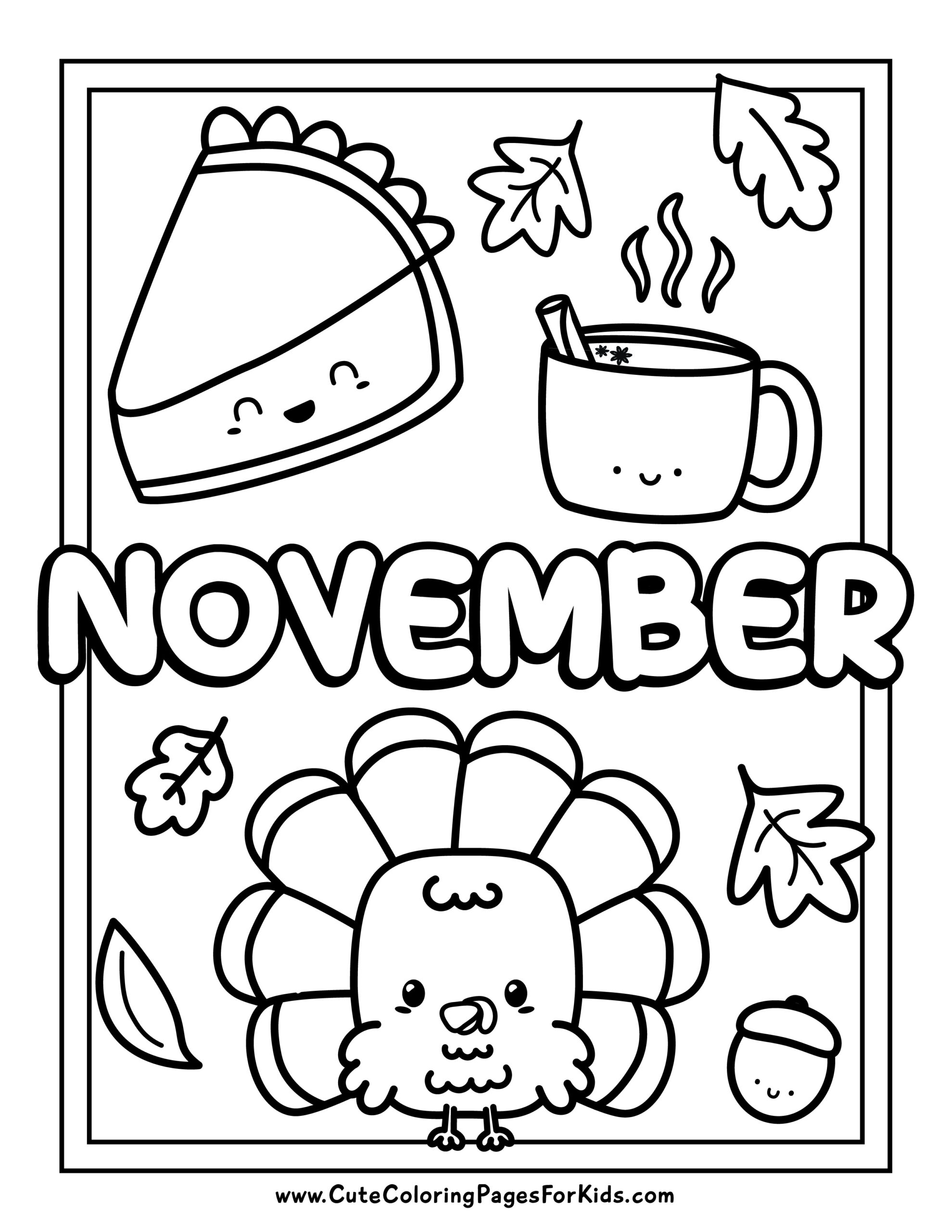 November Printable Coloring Pages
