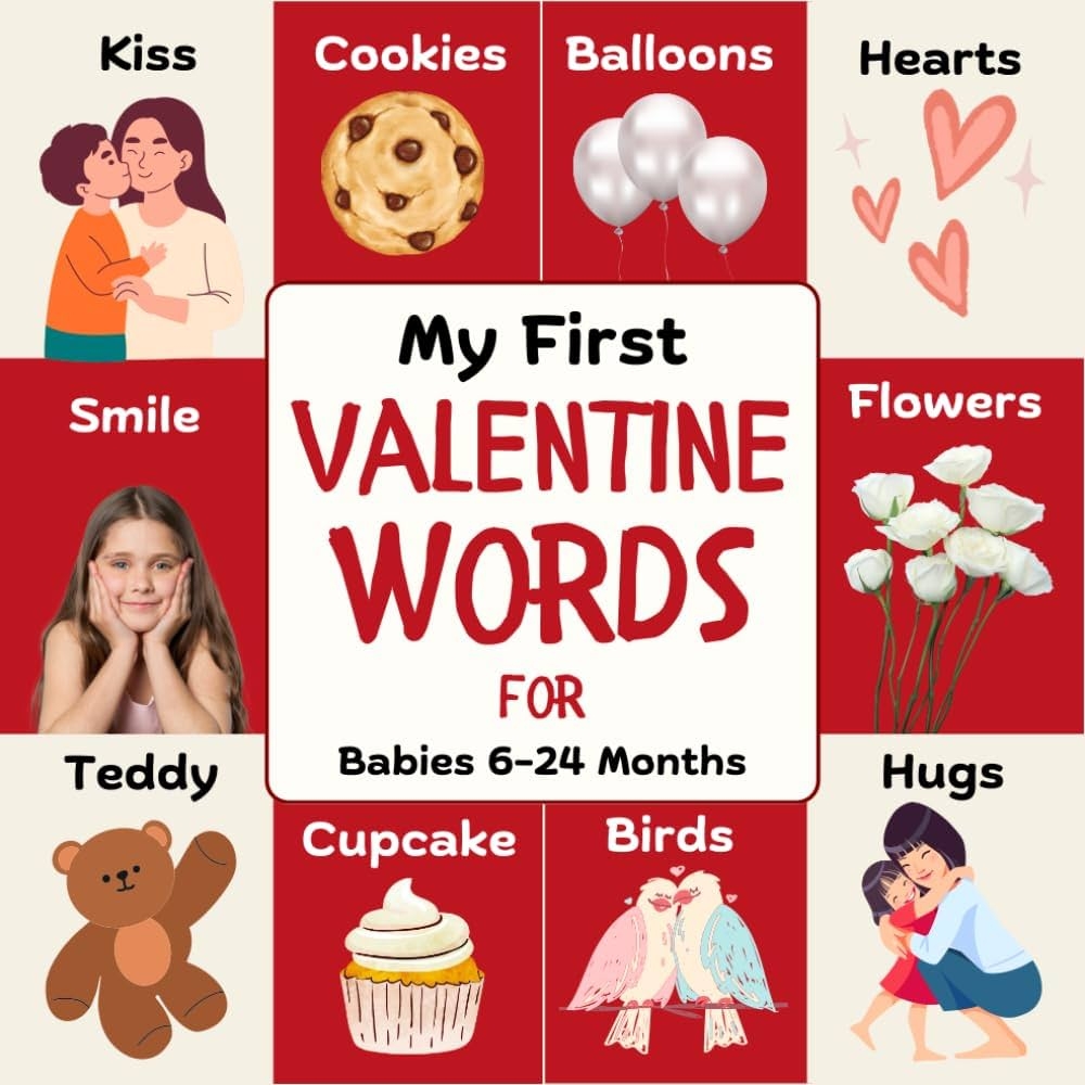 My First Valentine Words For Babies 6 24 Months Valentine s Day Baby Gifts For Boys Girls 