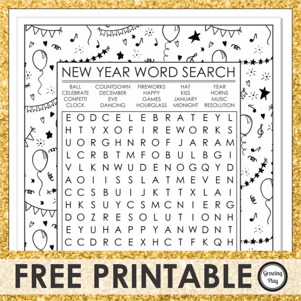 new year word search