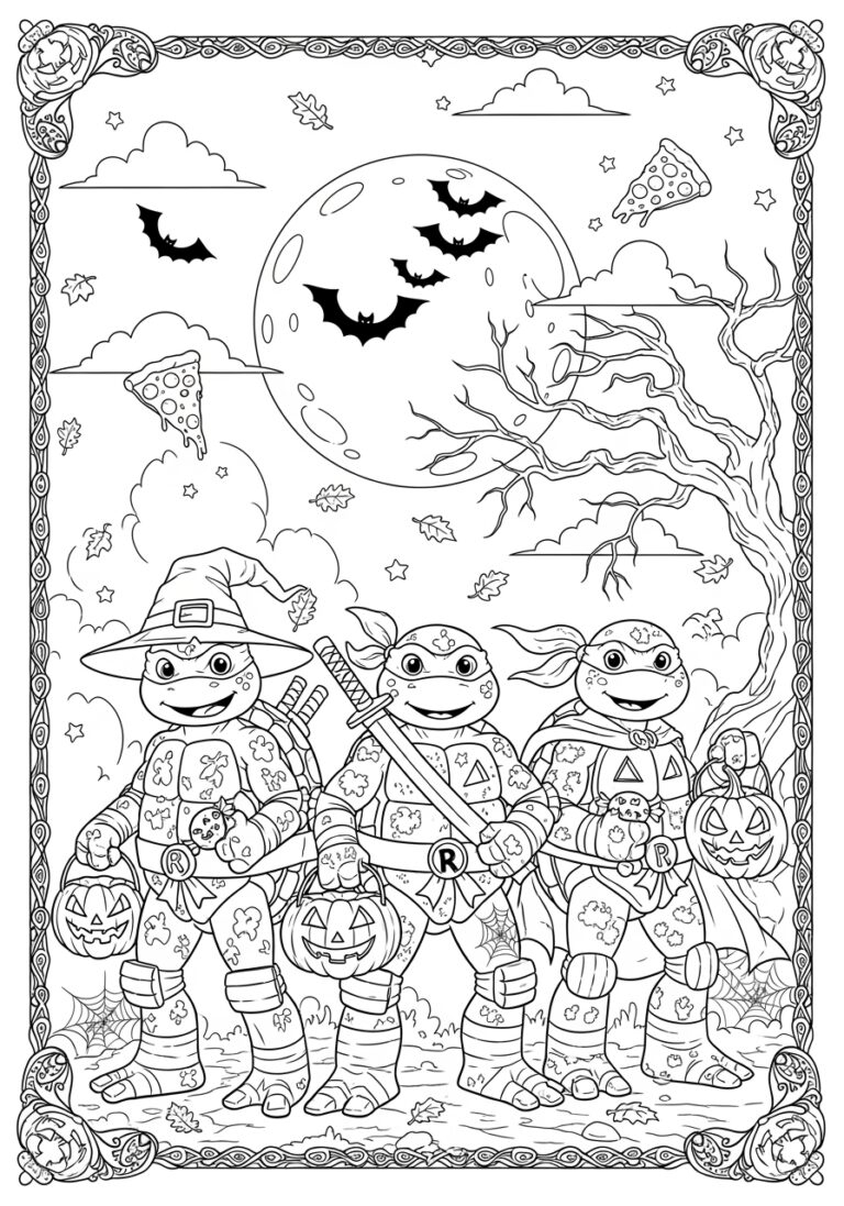 free ninja turtle coloring pages