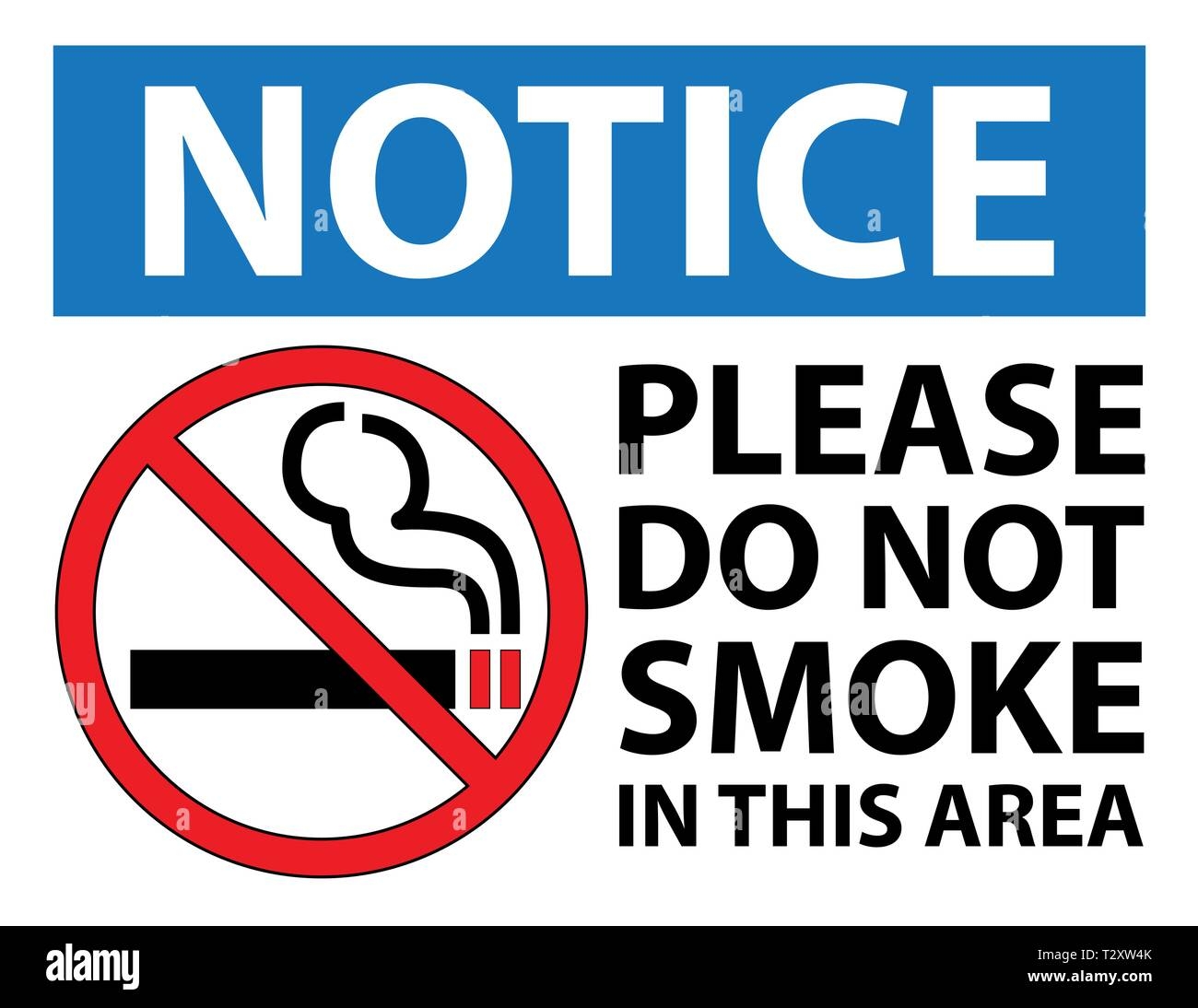 No Smoking Notice Sign No Cigarette Warning Signage Letter Scale Vector Design Illustration Stock Vector Image Art Alamy