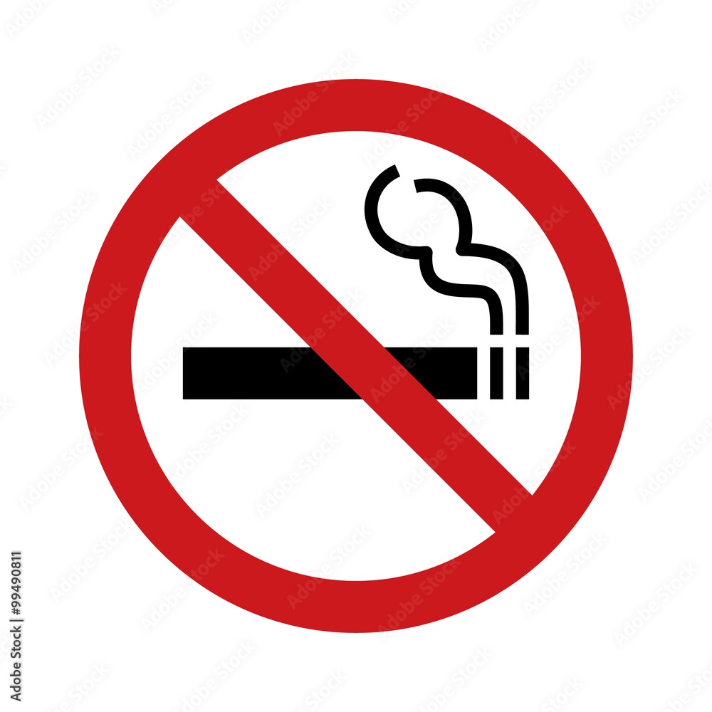 No Smoking Sign Symbol Flat Icon For Websites And Print Stock Vector Adobe Stock