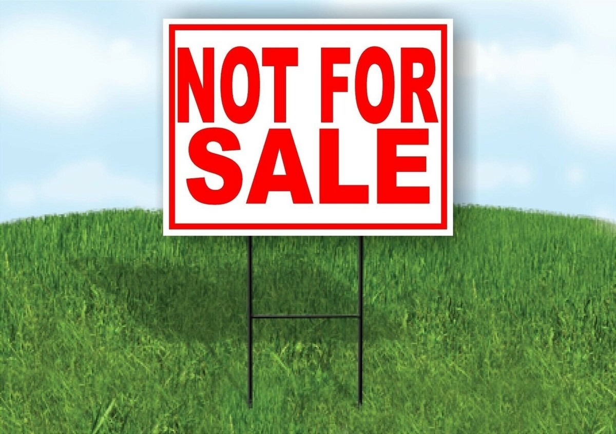 NOT FOR SALE RED Yard Sign With Stand LAWN SIGN EBay