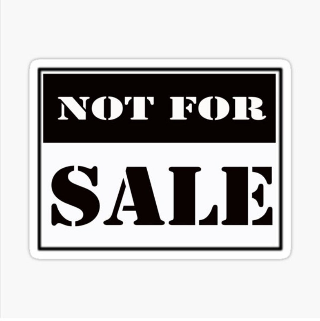 Not For Sale Sign Label Custom Precision Die Cut Vinyl Decal Sticker Etsy