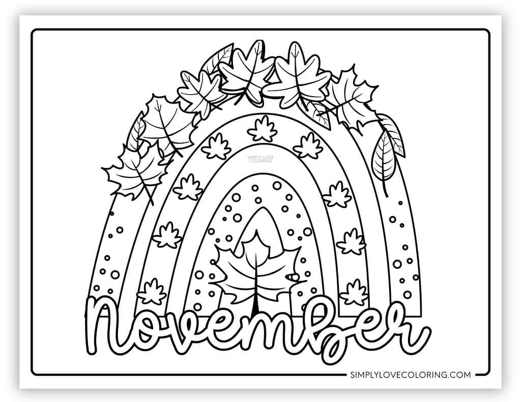november printable coloring pages