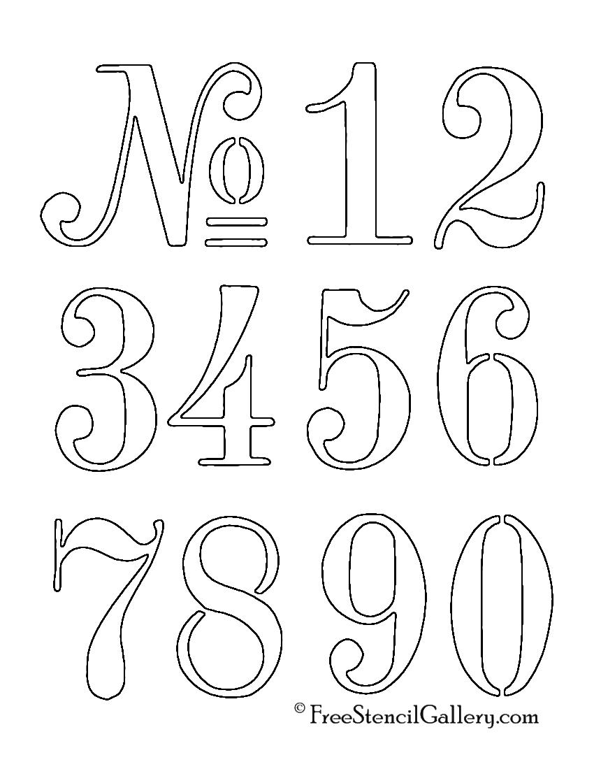 Number Stencils Printable