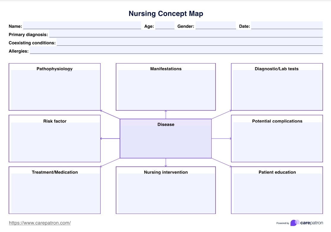 Nursing Concept Map Template