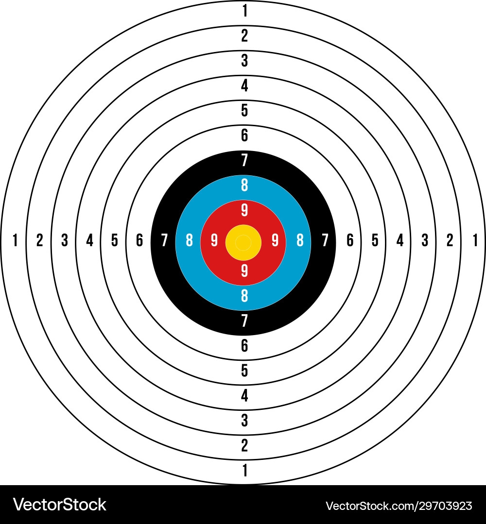 Olympic Shooting Target Royalty Free Vector VectorStock