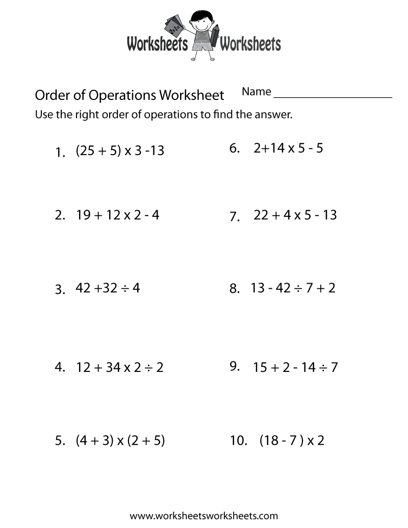 Order Of Operations Practice Worksheet Worksheets Worksheets Worksheets Library Order Of Operations Practice Worksheet Worksheets Worksheets Worksheets Library