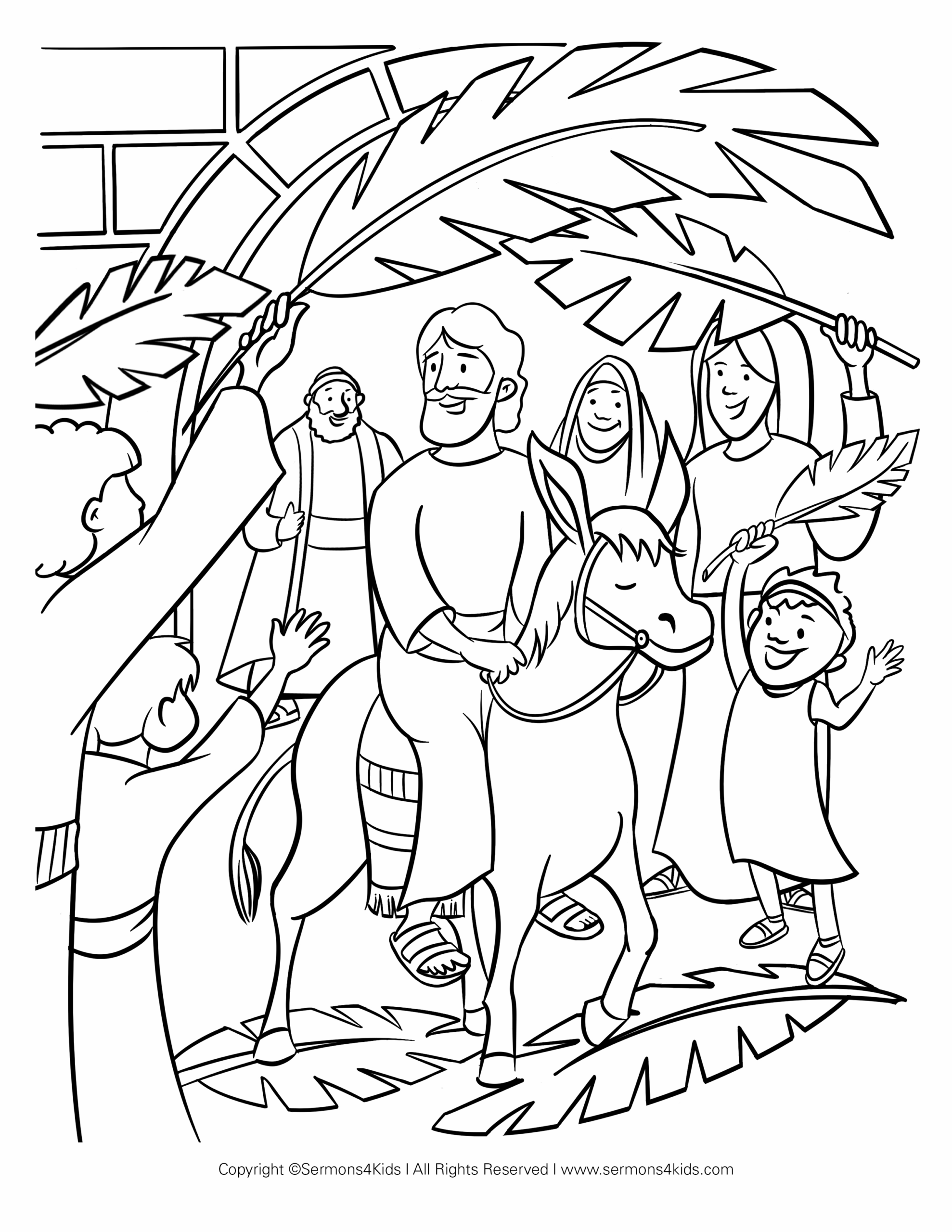 Palm Sunday Coloring Page