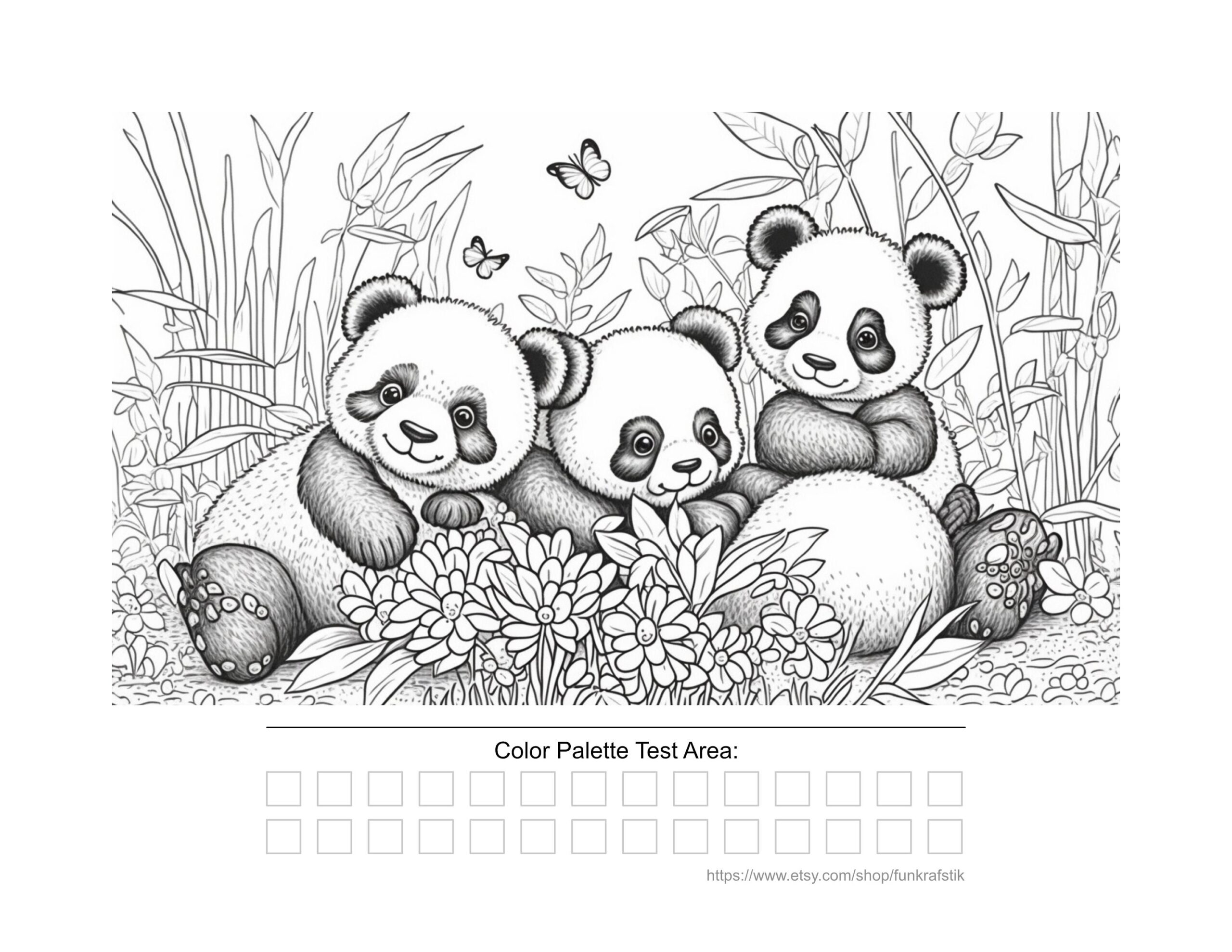 Panda Bear Coloring Page