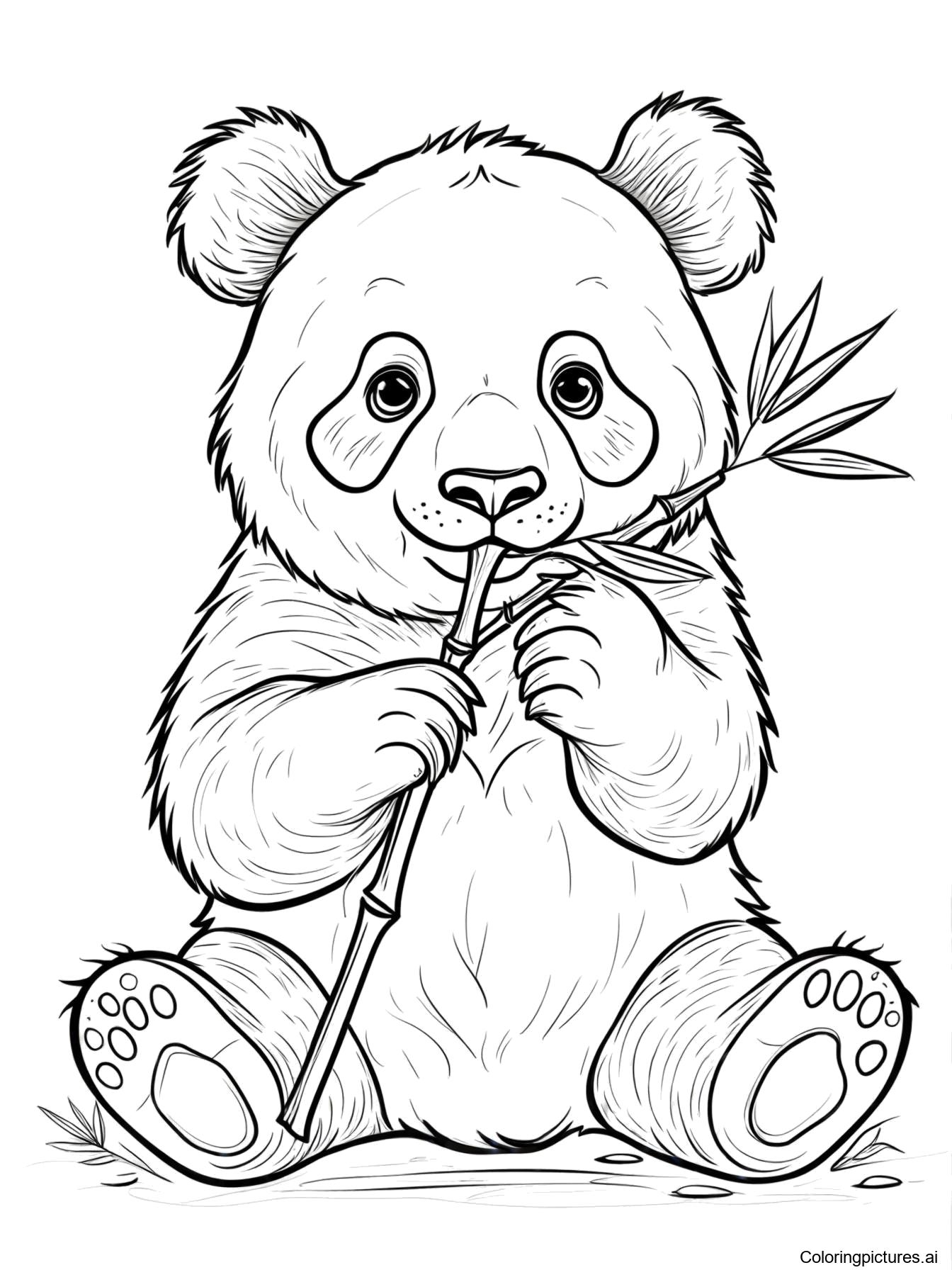 panda bear coloring page