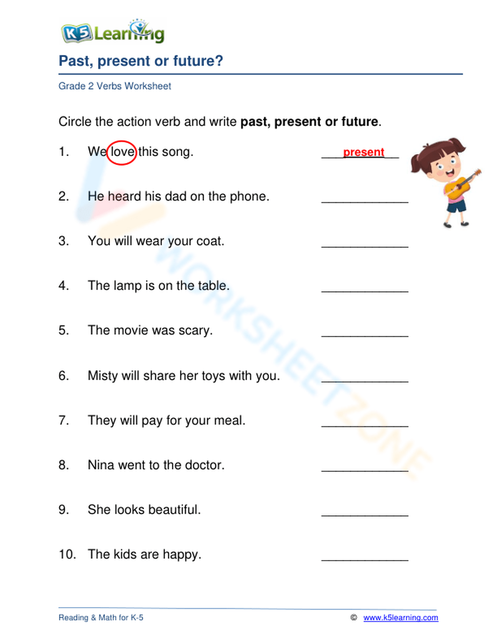 Past Present Or Future Tense 6 Worksheet Worksheets Library