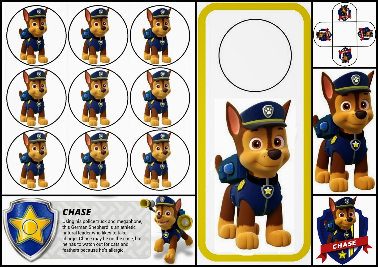 Paw Patrol Chase Free Printable Mini Kit Oh My Fiesta In English