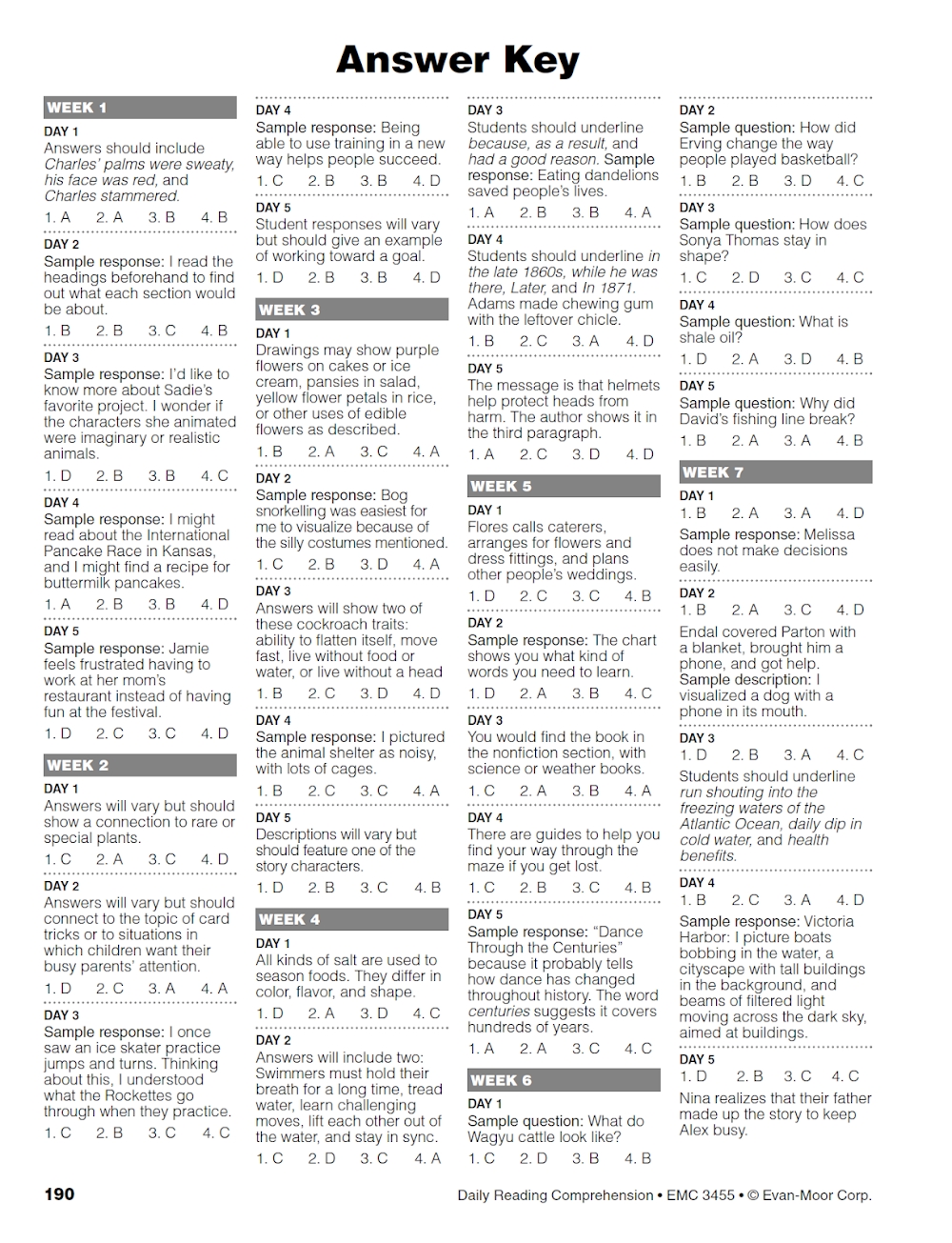 PDF Daily Reading Comprehension Grade 5 Evan Moor EMC 3455 Di n n T i Li u T i Li u S Cho M i Ng i