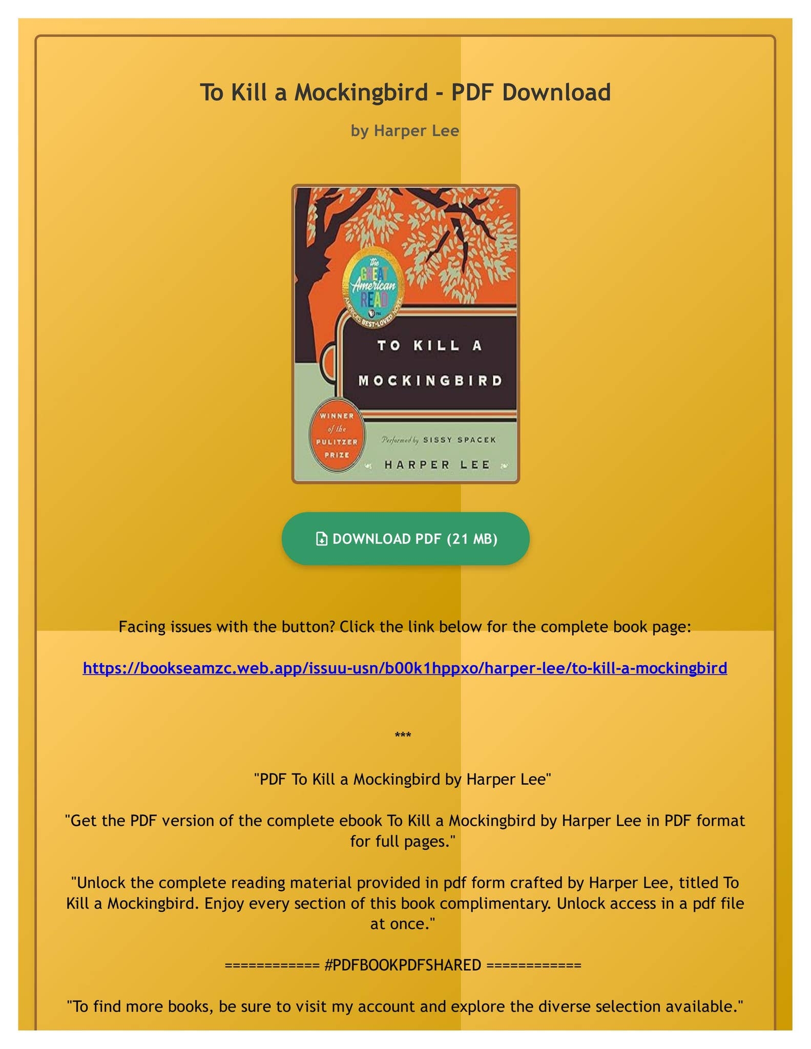 to kill a mocking bird pdf