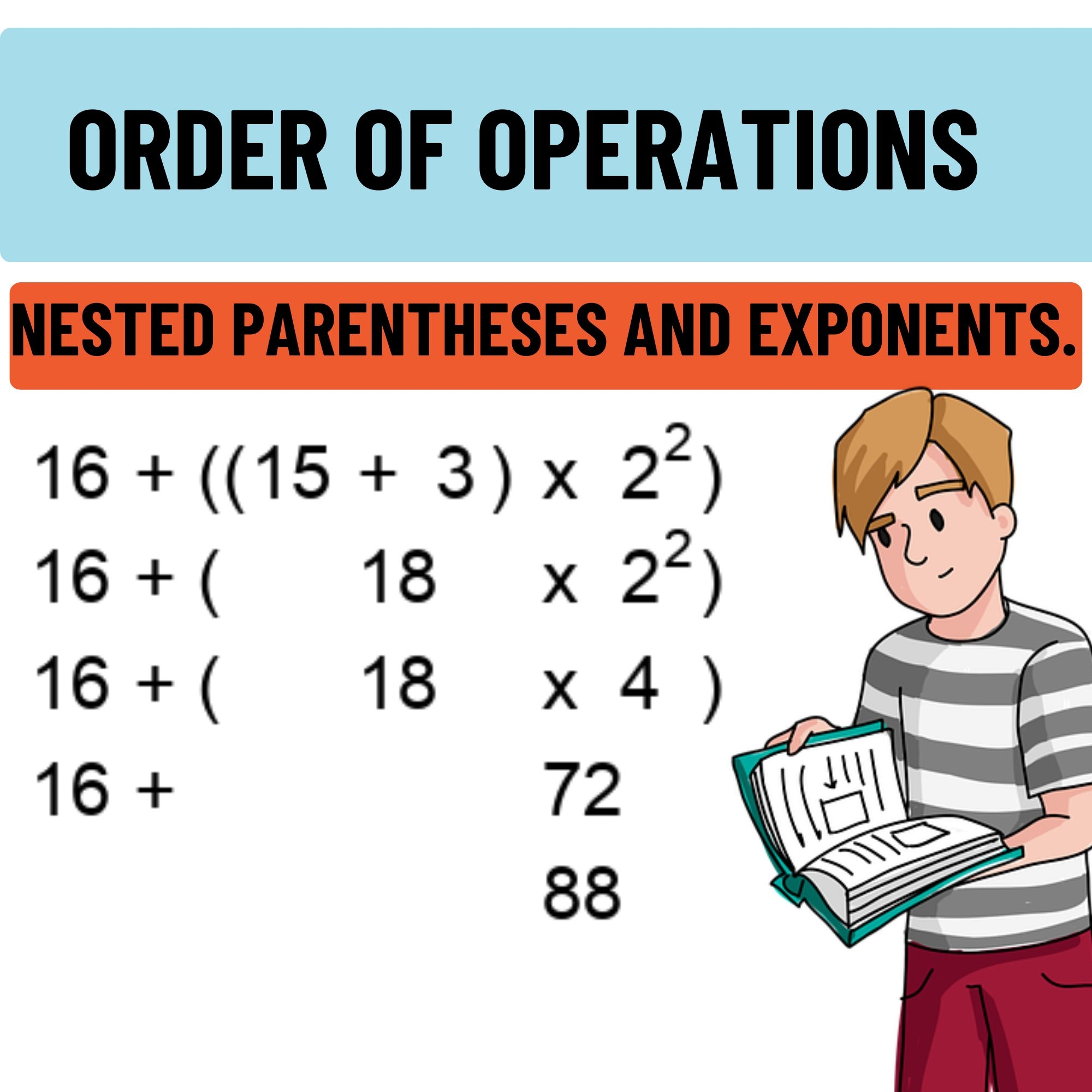 PEMDAS Problems Order Of Operations Worksheets Basic With Nested Parentheses And Exponents Made By Teachers PEMDAS Problems Order Of Operations Worksheets Basic With Nested Parentheses And Exponents Made By Teachers