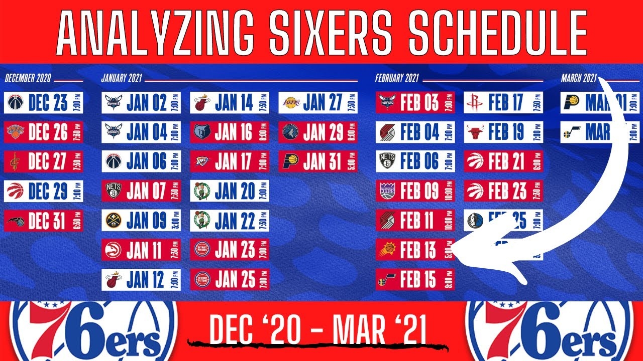 Philadelphia 76ers Release First half Of 2020 21 Regular Season Schedule Underdogs YouTube