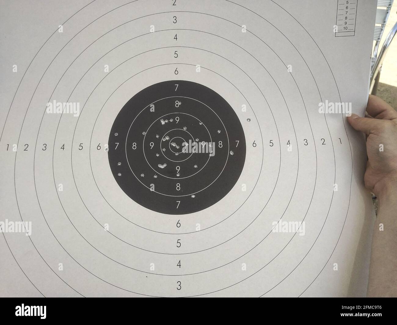 Photograph Of An Olympic Shooting Target With Shots In Shooting Club Chiang Mai Thailand Stock Photo Alamy