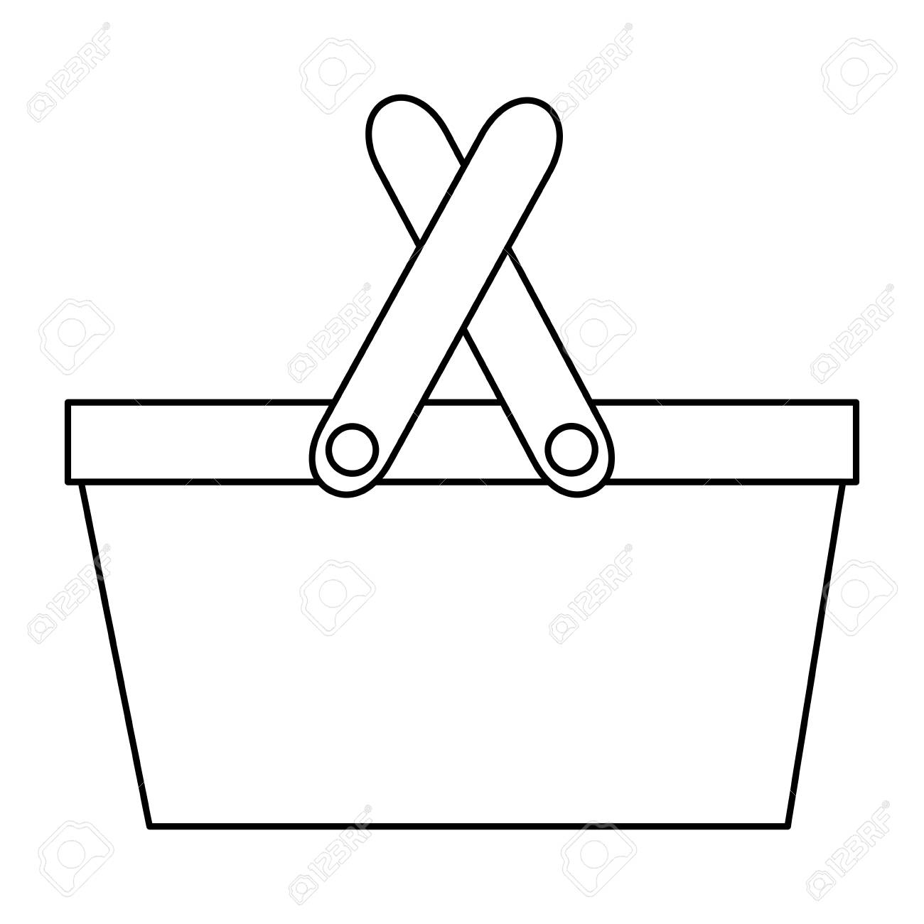 Picnic Basket Empty Icon Vector Illustration Design Royalty Free SVG Cliparts Vectors And Stock Illustration Image 115099054 