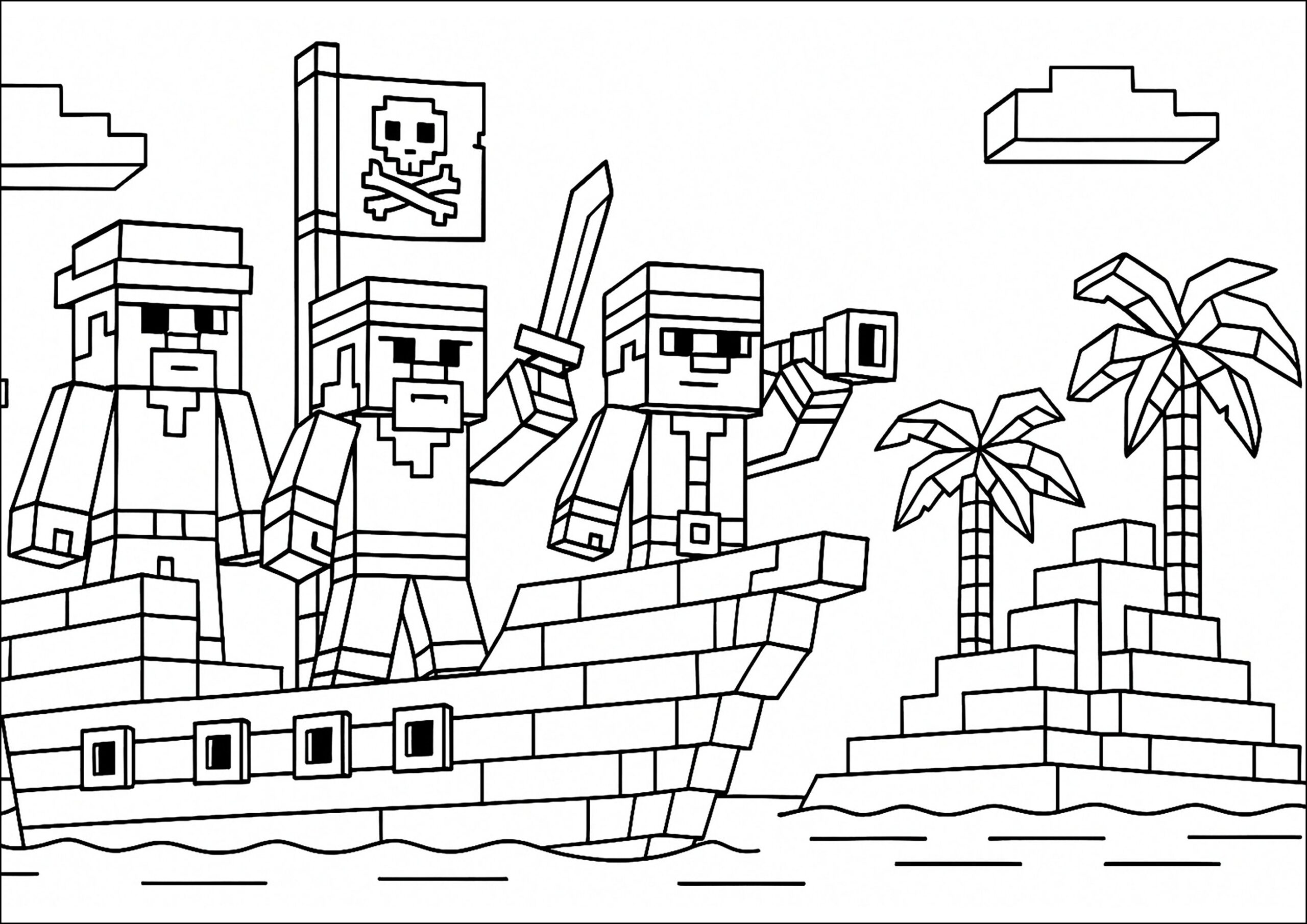 minecraft coloring pages free