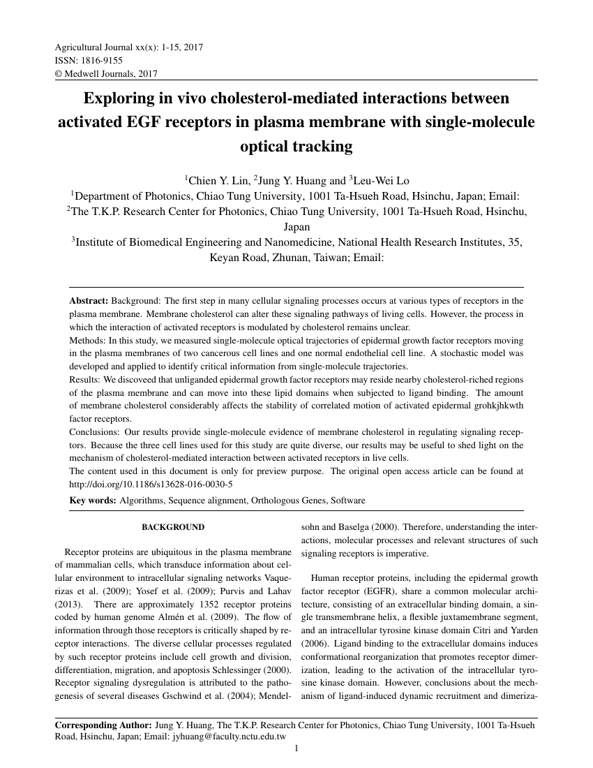 Plant Sciences Research Review Article Template Medwell Publishing