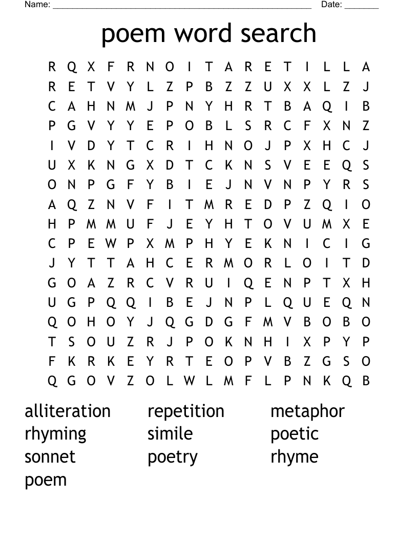 Poem Search By Words